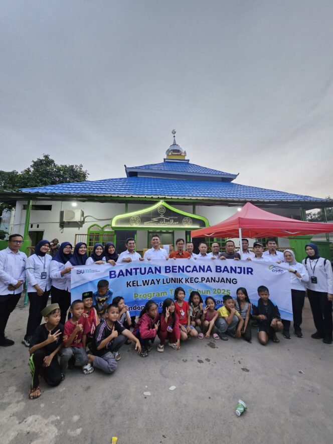 
 Asdp Bakauheni Bantu 750 Paket Perlengkapan Anak Sekolah dan Balita Untuk Korban Banjir